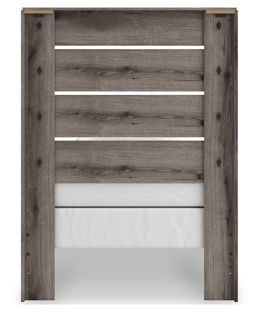 Graystorm Brown Gray Twin Panel Bed