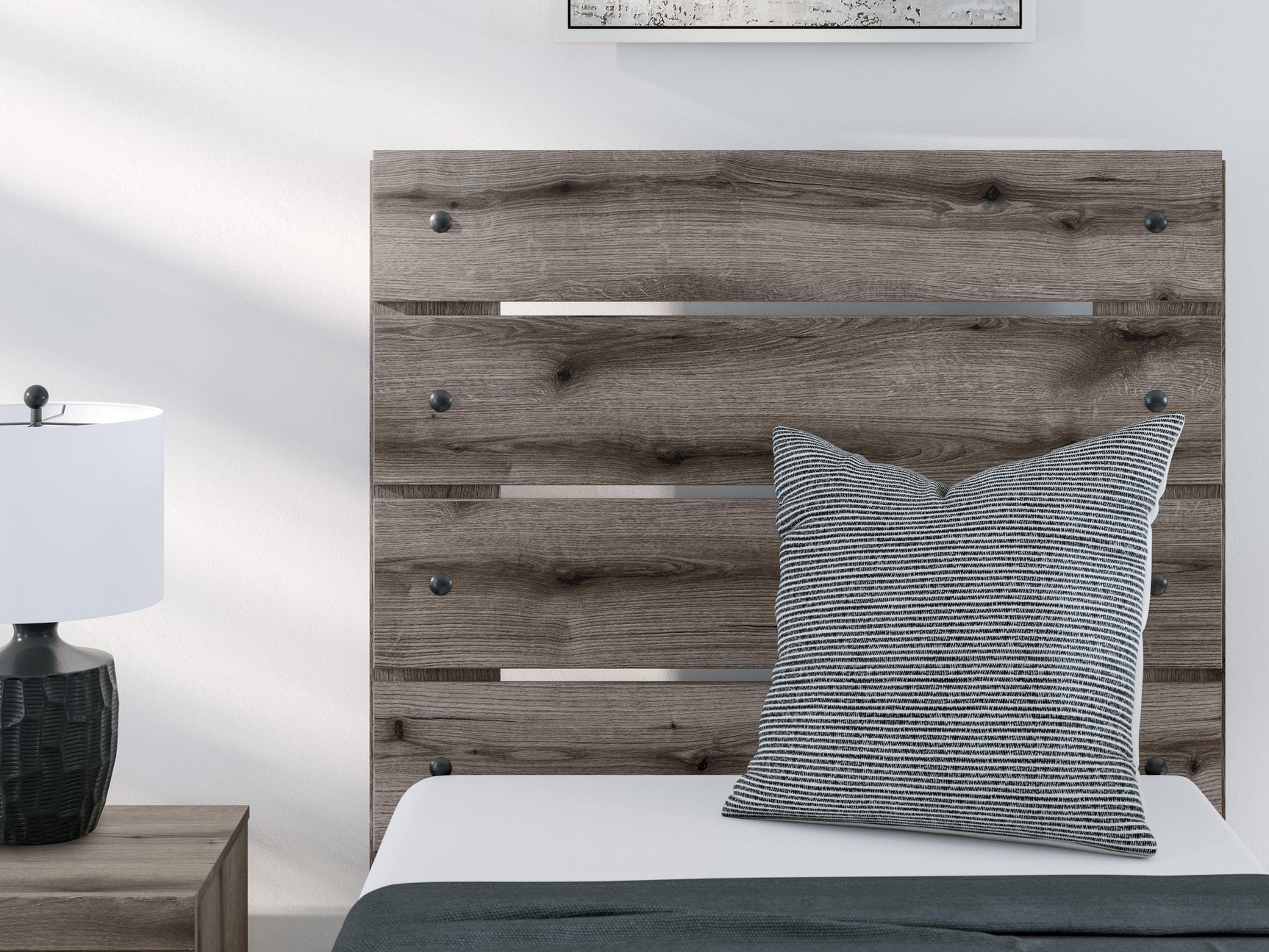 Graystorm Brown Gray Twin Panel Bed