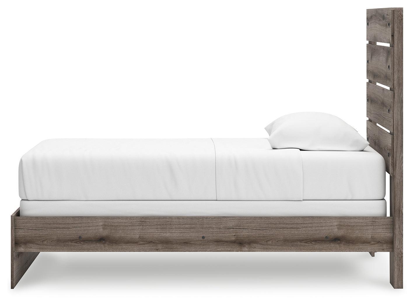 Graystorm Brown Gray Twin Panel Bed