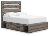 Graystorm Brown Gray Panel Storage Bedroom Set 2 angled view