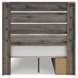 Graystorm Brown Gray Full Panel Storage Bed