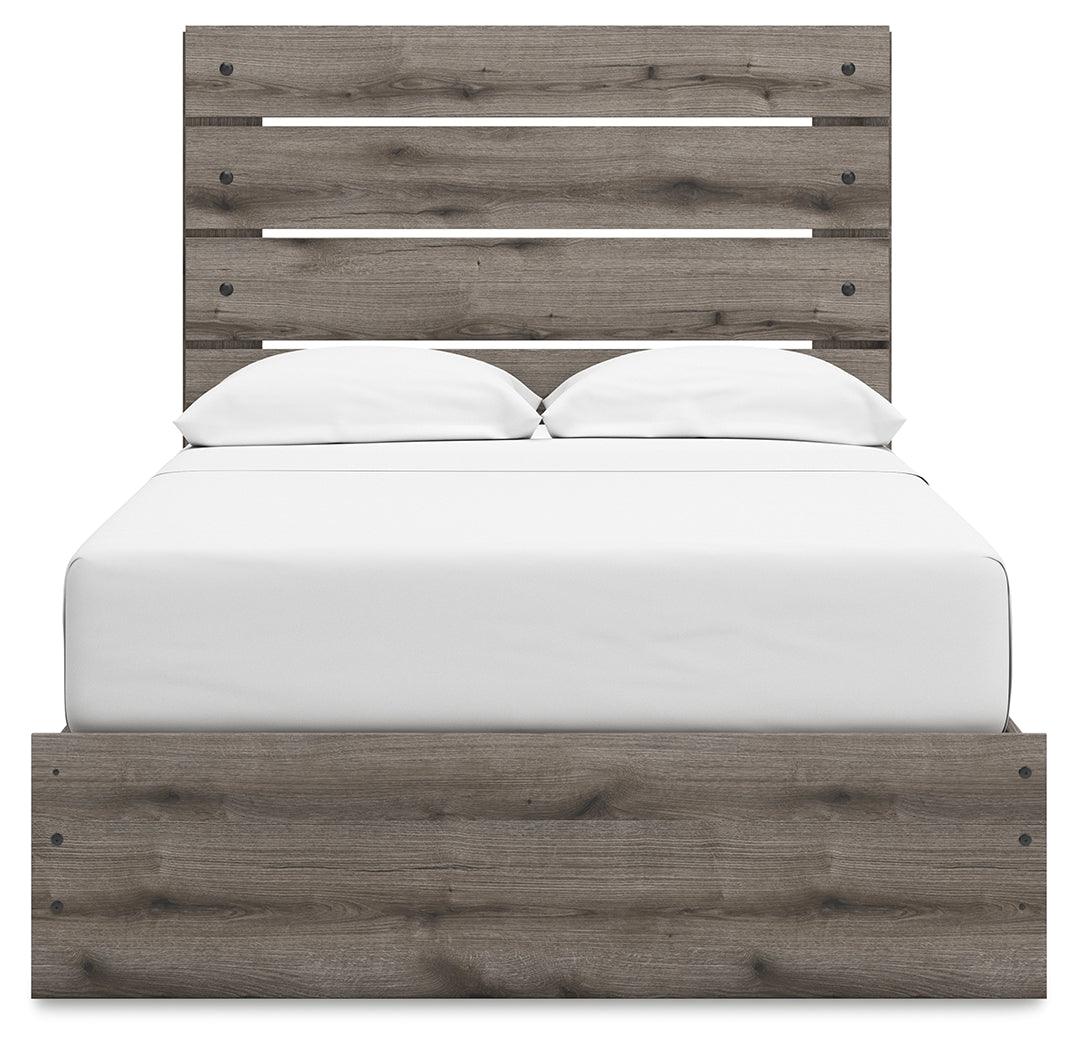 Graystorm Brown Gray Full Panel Storage Bed