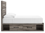 Graystorm Brown Gray Full Panel Storage Bed