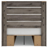 Graystorm Brown Gray Full Panel Bed with Storage