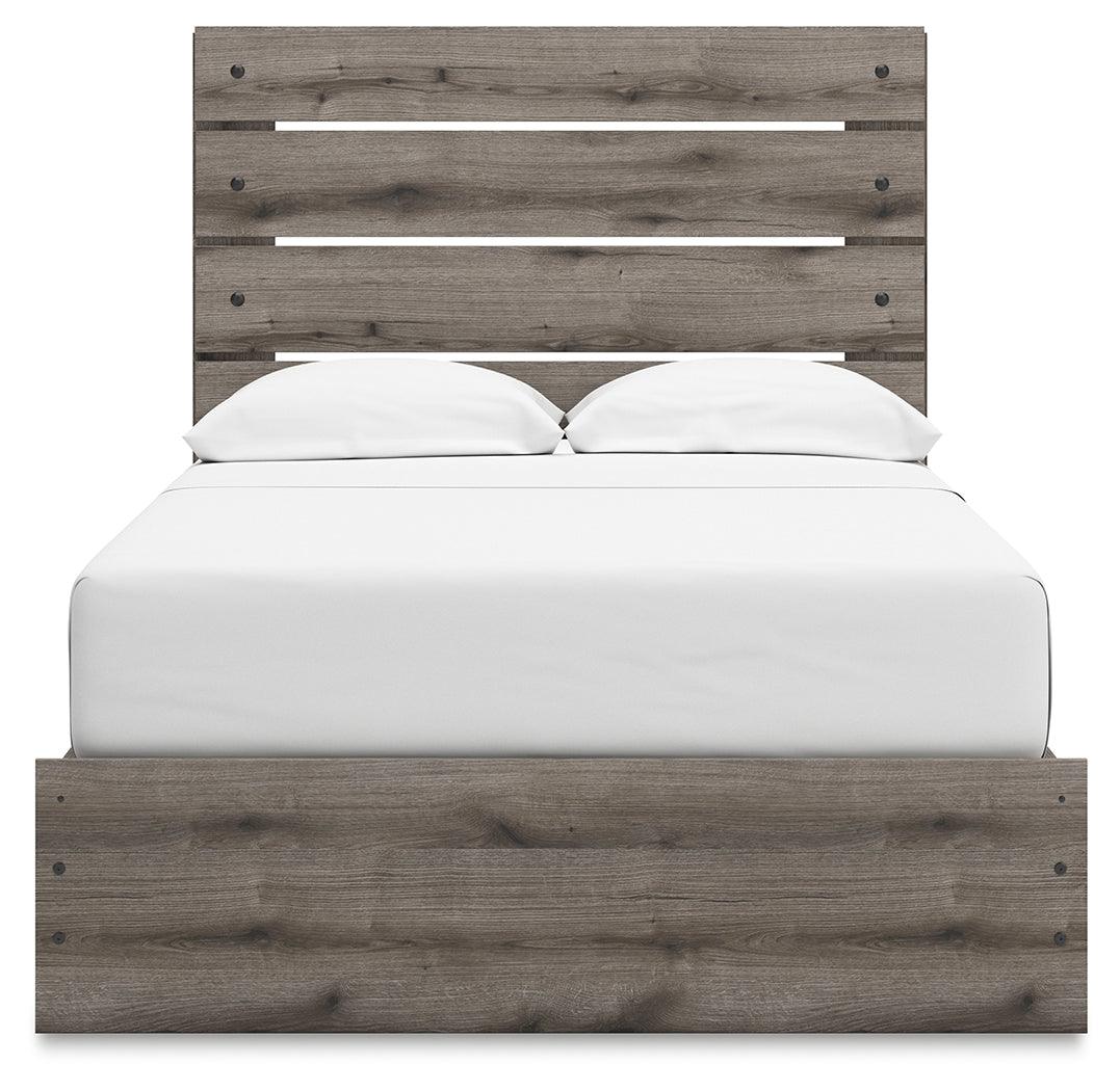 Graystorm Brown Gray Full Panel Bed with Storage