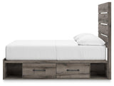 Graystorm Brown Gray Full Panel Bed with Storage
