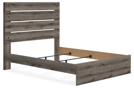 Graystorm Brown Gray Panel Bedroom Set angled view