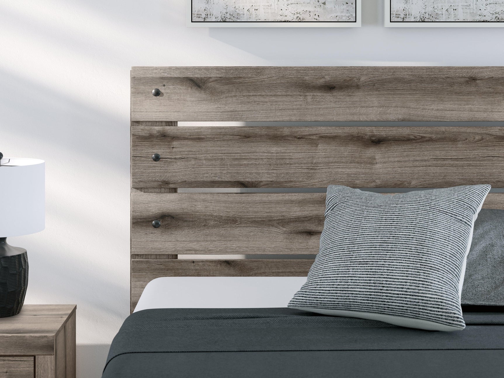 Graystorm Brown Gray Queen Panel Bed