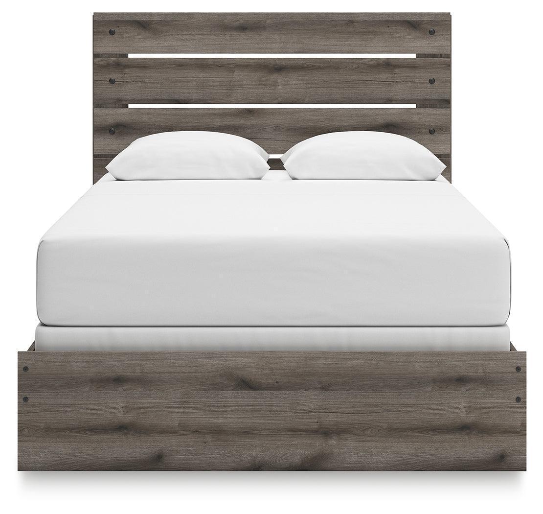 Graystorm Brown Gray Queen Panel Bed