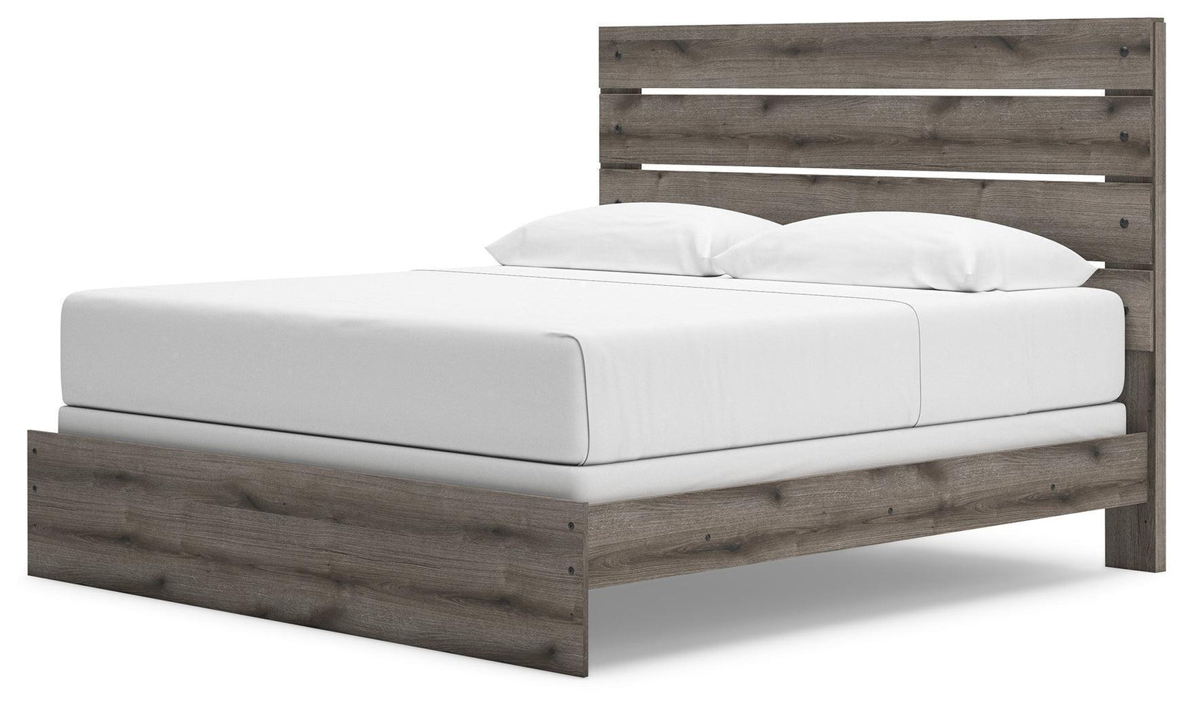 Graystorm Brown Gray King Panel Bed