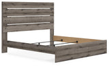 Graystorm Brown Gray King Panel Bed