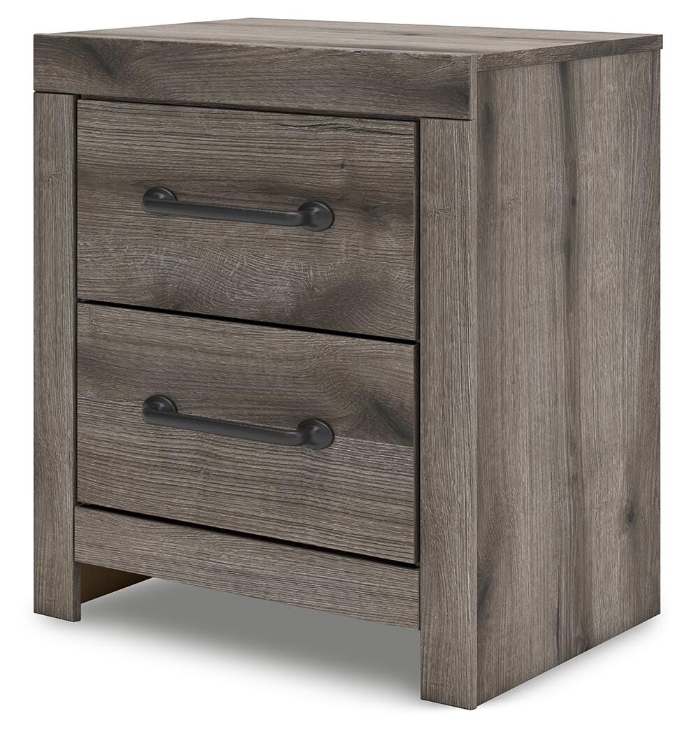 Graystorm Brown Gray Panel Bedroom Set angled view