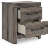 Graystorm Brown Gray Panel Bedroom Set angled view