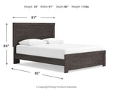 Brinxton Charcoal King Panel Bed