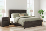Brinxton Charcoal King Panel Bed