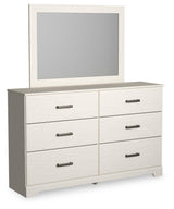 Stelsie White Panel Bedroom Set angled view