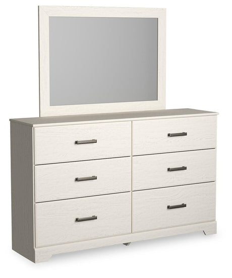 Stelsie White Panel Bedroom Set angled view