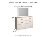 Stelsie White Panel Bedroom Set dimension view
