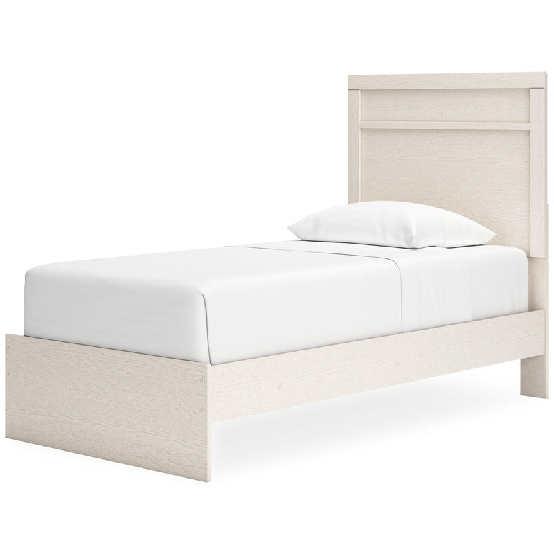 Stelsie White Twin Panel Bed - Ella Furniture