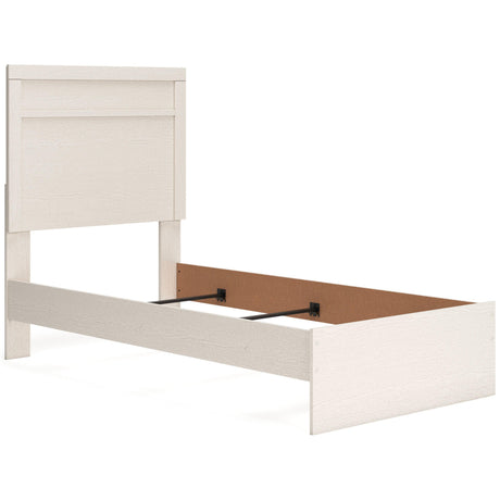 Stelsie White Twin Panel Bed - Ella Furniture