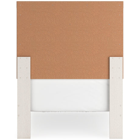 Stelsie White Twin Panel Bed - Ella Furniture