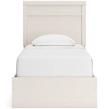 Stelsie White Twin Panel Bed - Ella Furniture