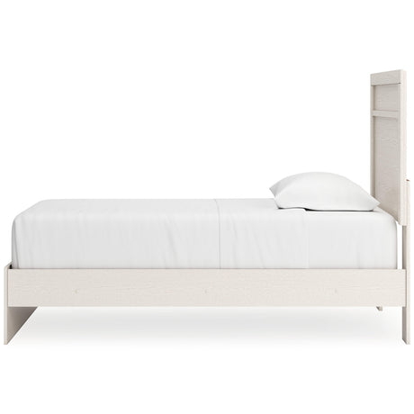 Stelsie White Twin Panel Bed - Ella Furniture