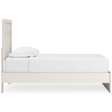 Stelsie White Twin Panel Bed - Ella Furniture
