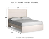 Stelsie White Panel Bedroom Set dimension view
