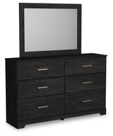 Belachime Charcoal Panel Bedroom Set angled view