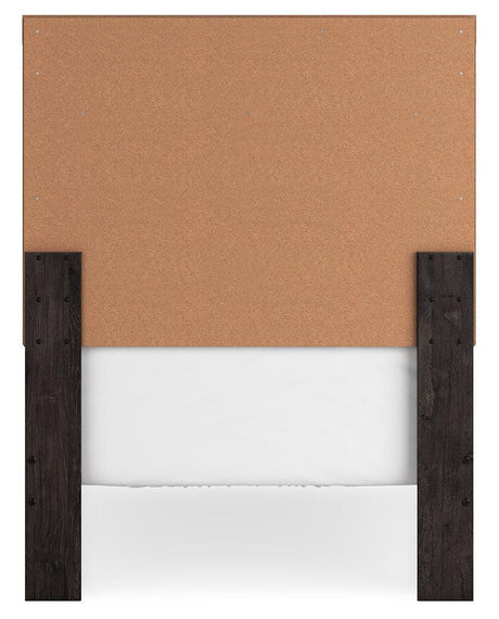 Belachime Black Twin Panel Bed - Ella Furniture