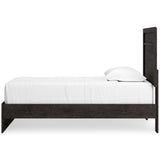Belachime Black Twin Panel Bed - Ella Furniture