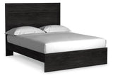 Belachime Charcoal Panel Bedroom Set angled view