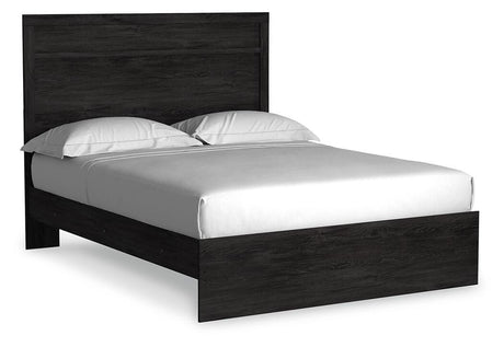 Belachime Charcoal Panel Bedroom Set angled view