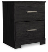 Belachime Charcoal Panel Bedroom Set angled view