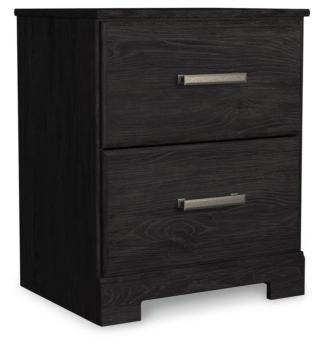 Belachime Charcoal Panel Bedroom Set angled view