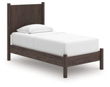 Pamytta Brown Twin Panel Platform Bed