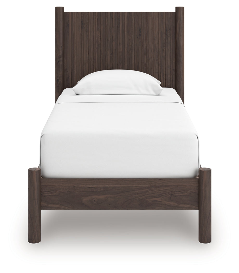 Pamytta Brown Twin Panel Platform Bed