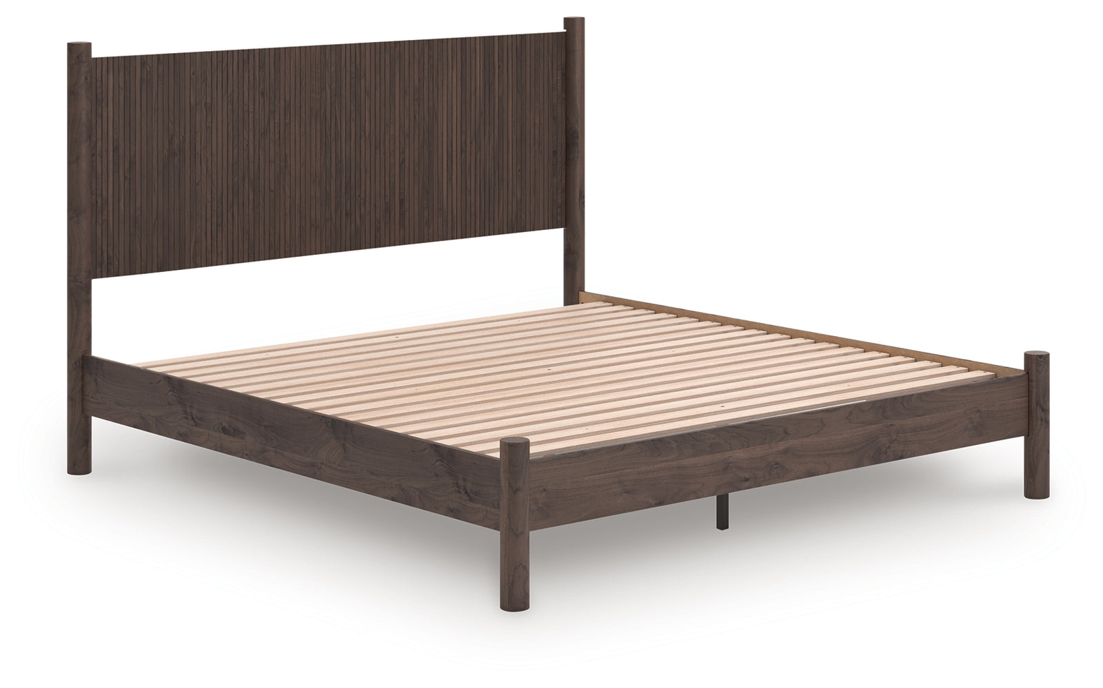 Pamytta Brown King Panel Platform Bed
