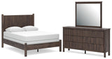 Pamytta Brown Panel Bedroom Set Queen 3: Bed, Dresser, Mirror from Ella Furniture
