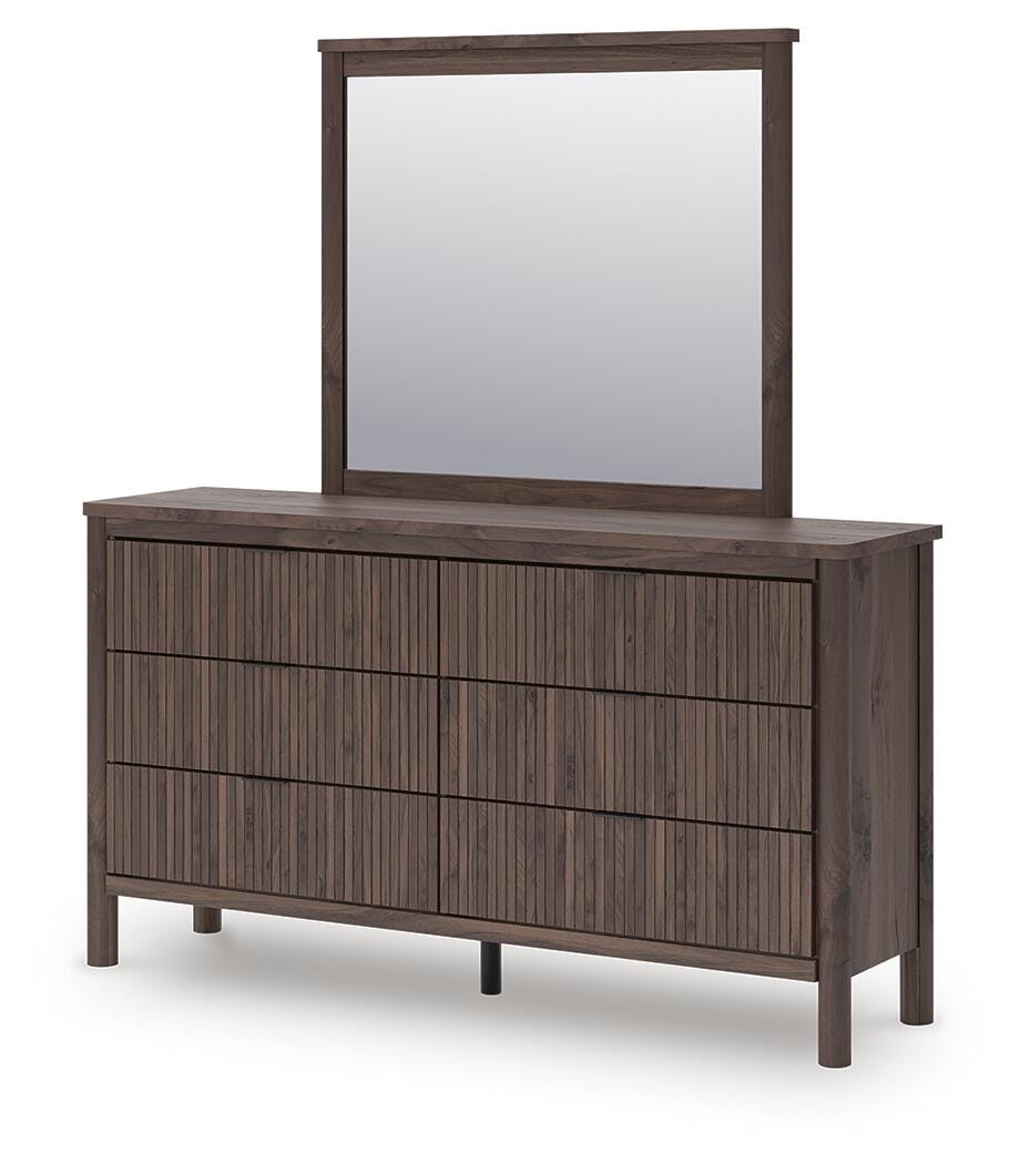 Pamytta Brown Panel Bedroom Set angled view