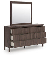 Pamytta Brown Upholstered Platform Bedroom Set angled view
