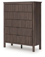 Pamytta Brown Wide Chest of Drawers
