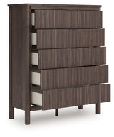 Pamytta Brown Wide Chest of Drawers