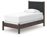 Pamytta Brown Twin Upholstered Panel Bed