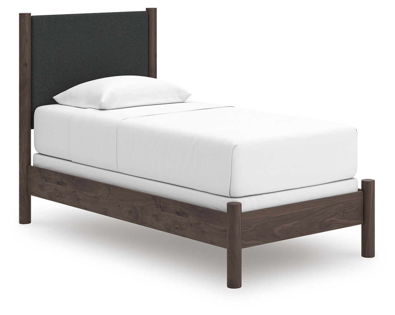 Pamytta Brown Twin Upholstered Panel Bed