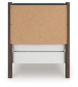 Pamytta Brown Twin Upholstered Panel Bed