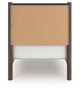 Pamytta Brown Twin Upholstered Panel Platform Bed