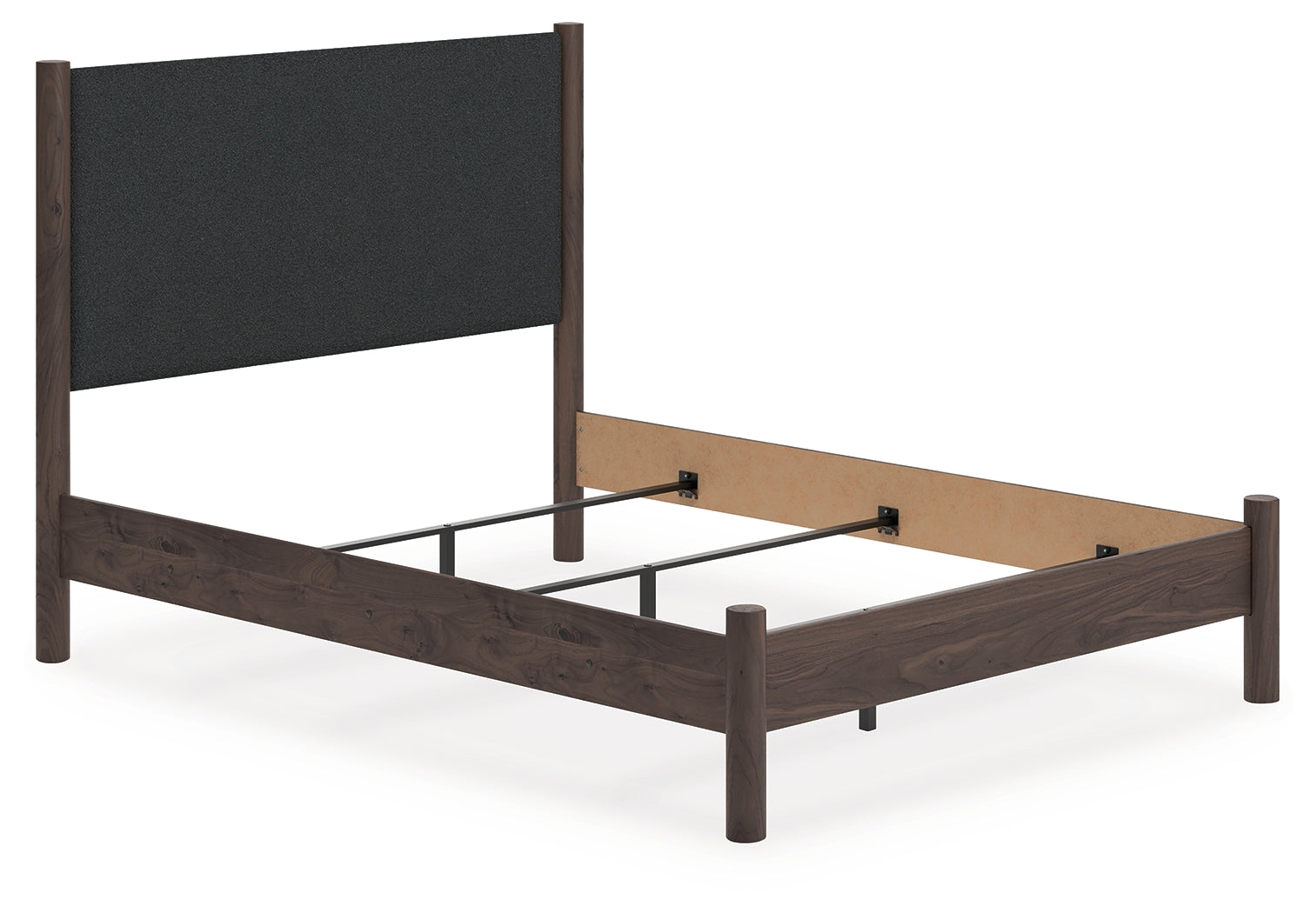 Pamytta Brown Queen Upholstered Panel Bed