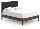Pamytta Brown Queen Upholstered Panel Bed